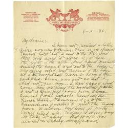 James Naismith Handwritten Signed Letter PSA/DNA 