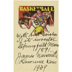 James Naismith Signed "Basketball" Card PSA/DNA 