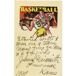 James Naismith Signed "Basketball" Card PSA/DNA 