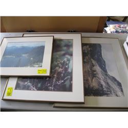 3 FRAMED PHOTOGRAPHS