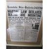 Image 3 : 3 FRAMED HONOLULU STAR BULLETIN NEWSPAPERS FROM SUNDAY DEC 7TH 1941