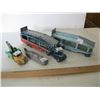 Image 1 : A LOT OF DINKY TOYS, CAR, DELIVERY AUTO HAULER, TOW TRUCK (NO TIRES) ANOTHER AUTO HAULER (NO TIRES)