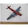 Image 1 : BLUE/RED METAL AIRPLANE (UNKNOWN BRAND NAME)