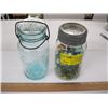 Image 1 : CANNING JAR WITH MARBLES, SECOND CANNING JAR
