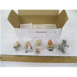 5 HUMMEL XMAS TREE ORNAMENTS