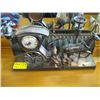 Image 1 : COPPER HORSE DRAWN CARRIAGE CLOCK & LAMP WITH METAL KEY RACK