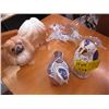 Image 1 : CRYSTAL SIGNED GOOSE FIGURINE, ENGLISH DOG FIGURINES, 2 BIRD FIGURINES
