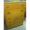 Image 2 : 4 PIECE BEDROOM SUITE, MIRRORED DRESSER WITH STOOL, CHEST OF DRAWERS, HEADBOARD & FOOTBOARD