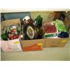 Image 1 : 3 BOXES OF MISC VASES, CRYSTAL, KNICK KNACKS ETC.