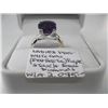 Image 2 : SIZE 7 LADIES 14K WHITE GOLD (SYNTHETIC) PURPLE STONE + SMALL DIAMONDS W/A $2075
