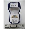 Image 1 : SIZE 9 LADIES 10K BLUE TOPAZ RING W/6 DIAMONDS