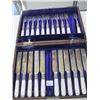 Image 1 : 22 PC 1847 ROGERS BROS STERLING MOUNTS CUTLERY SET