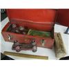 Image 2 : RED TOOLBOX WITH GASKET CUTTER, CURV-O-METER ETC.