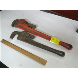 2 RIGID PIPE WRENCHES