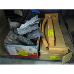 2 - 16" BRICK PICKERS, BOX OF TROWELS