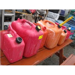 6 MISC JERRY CANS