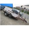 Image 1 : SMALL FLAT DECK TRAILER WITH RAMPS (10 FOOT DECK - 2" BALL) - NO PAPERS