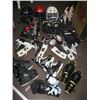 Image 1 : LARGE BOX OF KIDS HOCKEY HELMETS & SKATES