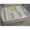 Image 1 : 9 STURDY PLASTIC PORTION PLATES