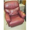 Image 1 : LEATHER LOOK BURGUNDY LAZYBOY
