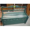 Image 1 : GREEN PAINTED STORAGE BENCH