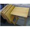 Image 1 : 6 FOLDING WOODEN TV TRAYS