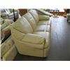 Image 2 : BEIGE LEATHER LOVESEAT (SOME PEN MARKS ON IT)