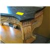 Image 2 : BLACK MARBLE TOP WOOD HALLWAY TABLE
