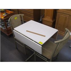 1 DROP LEAF SMALL TABLE WITH 2 CHAIRS