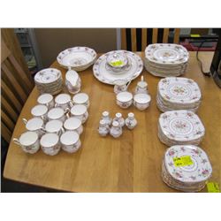 LARGE SET OF PETIT POINT ROYAL ALBERT DISHES