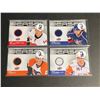 Image 1 : 4 JERSEY CARD LOT 2010/11 UPPER DECK HOCKEY SERIES 1