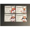 Image 2 : 4 JERSEY CARD LOT 2010/11 UPPER DECK HOCKEY SERIES 1