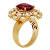 Image 2 : 14k Yellow Gold 5.31ct Ruby 3.51ct Diamond Ring