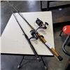 Image 1 : 2 FISHING POLES WITH SPINNING DAIWA REELS