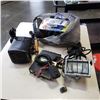 Image 1 : CB RADIO, SHOP LIGHT, RADIO, WOOD CARVER LOT OF ELECTRONICS AND MORE