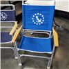 Image 2 : 2 MARINE INSPIRED ALUMINUM FOLDING CHAIRS