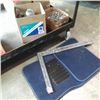 Image 1 : SET OF CAR MATS, SQUARES, HORN LOADSPEAKER AND BOX OF NUTS AND BOLTS