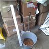 Image 1 : LOT OF ALUMINUM CORNERS 36" LONG WITH GALVANIZED BUCKET AND MIXING ATTACHMENT