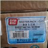 Image 2 : CASE OF 8X1 1/4" SHEET METAL SCREWS
