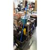 Image 1 : JANITORS CART, MOP AND BUCKET, WET FLOOR SIGN
