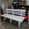 Image 1 : WHITE PLASTIC GARDEN BENCH