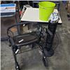 Image 1 : QUIET SET TOWER FAN, METAL BUCKET AND FOLDING WALKER