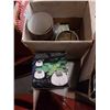Image 3 : 2 BOXES ESTATE GOODS, SOLAR LAMP, GLASSES, ETC