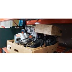 BOX OF SKILSAWS, POWER TOOLS