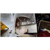 Image 2 : 3 TOTES OF ESTATE GOODS, GLASSWARE,CRAFFE