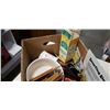 Image 2 : 2 BOXES OF ESTATE GOODS, ANTIQUES, WOVEN NETTING