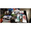 Image 1 : 2 TRAYS OF ELECTRONICS, COCO PHONE, PHONE JUICE PACKS, WIIU STAND,
