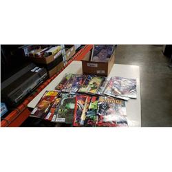 BOX OF MARVEL AND DC COMICS