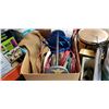 Image 2 : 2 TRAYS OF COLLECTIBLES, INCLUDING CRAFT RIBBON, SWING ARM LIGHT AND MORE