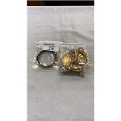 LOT OF GOLD PLATED JEWELLERY AND 3 STEEL BANGLES